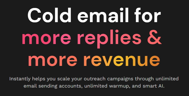 Instantly email outreach tool