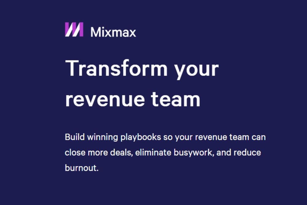 MixMax homepage screenshot