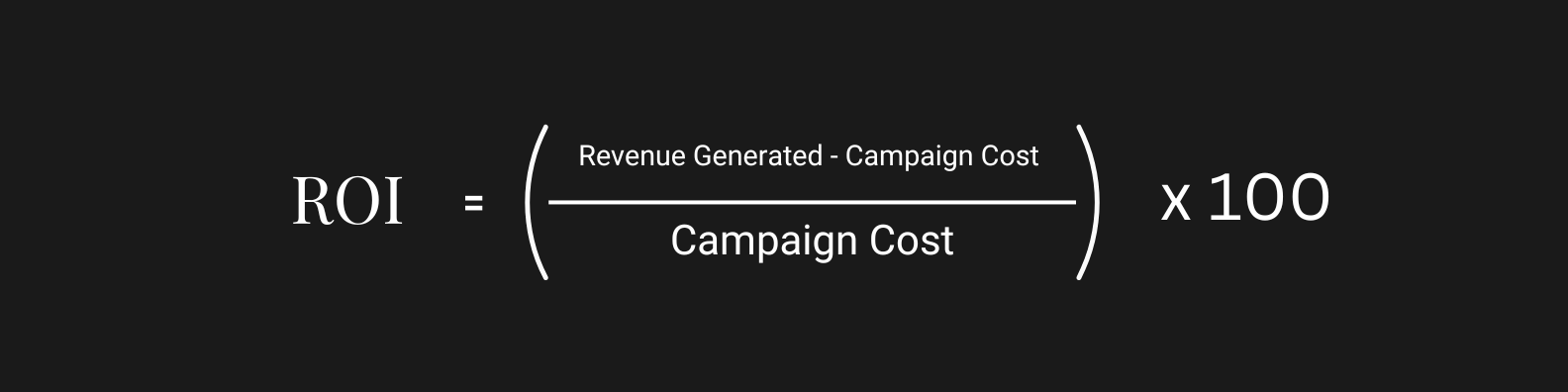 return on investment formula