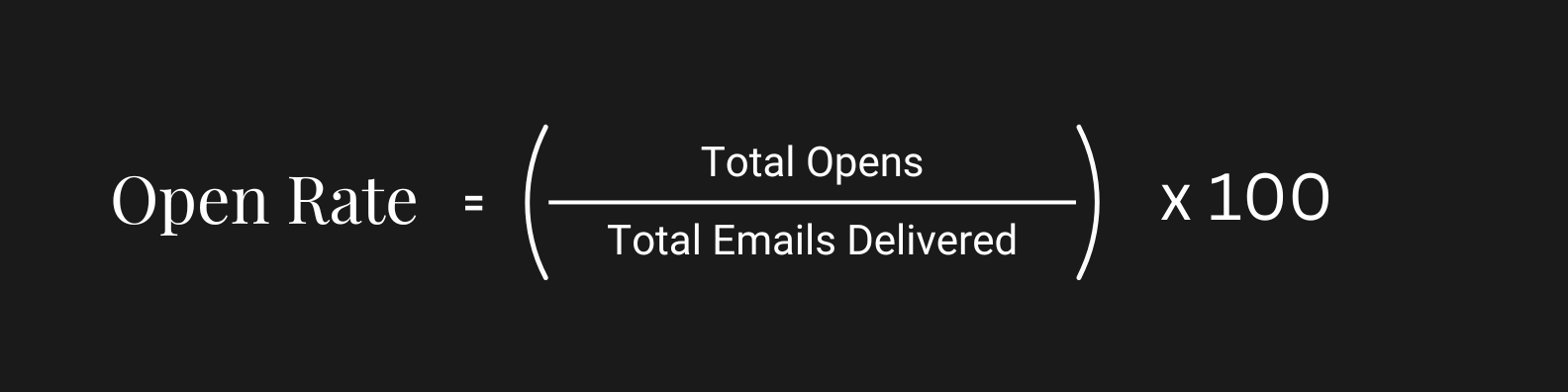 open rate formula