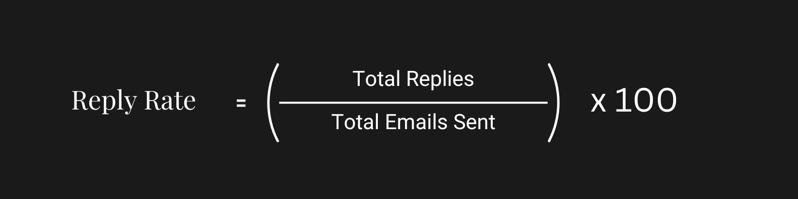 reply rate formula