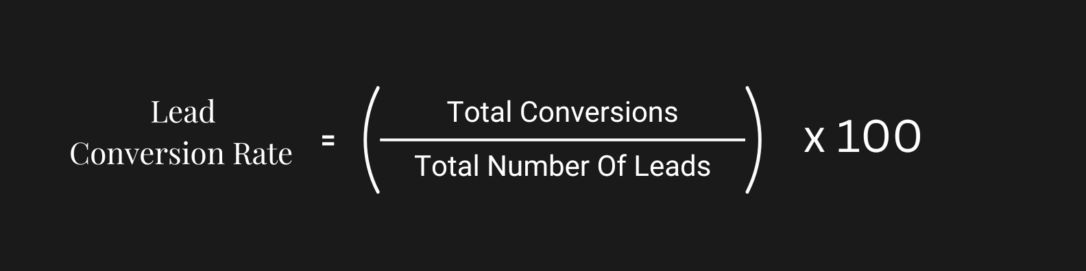 lead conversion rate 