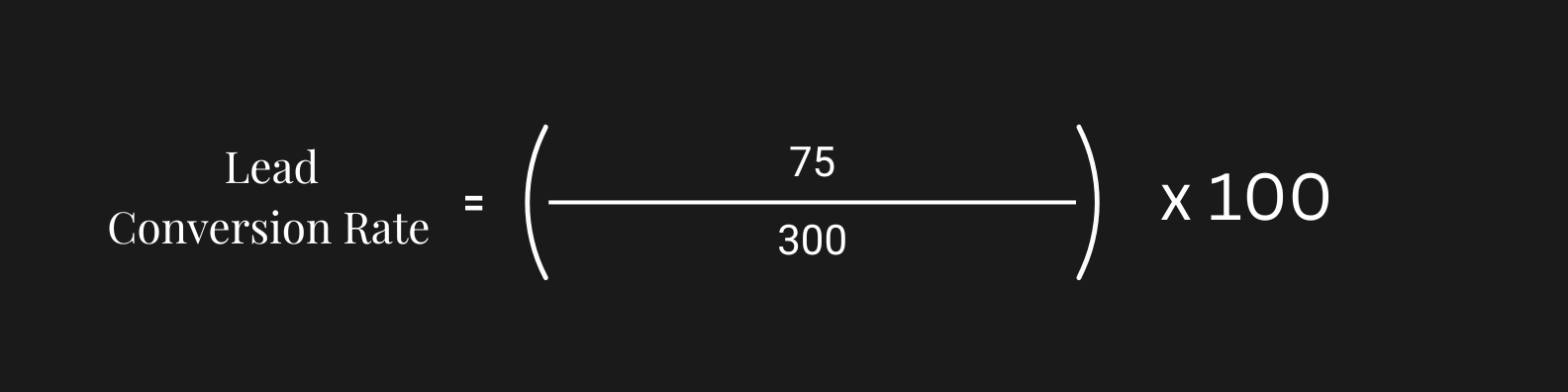 lead conversion rate formula