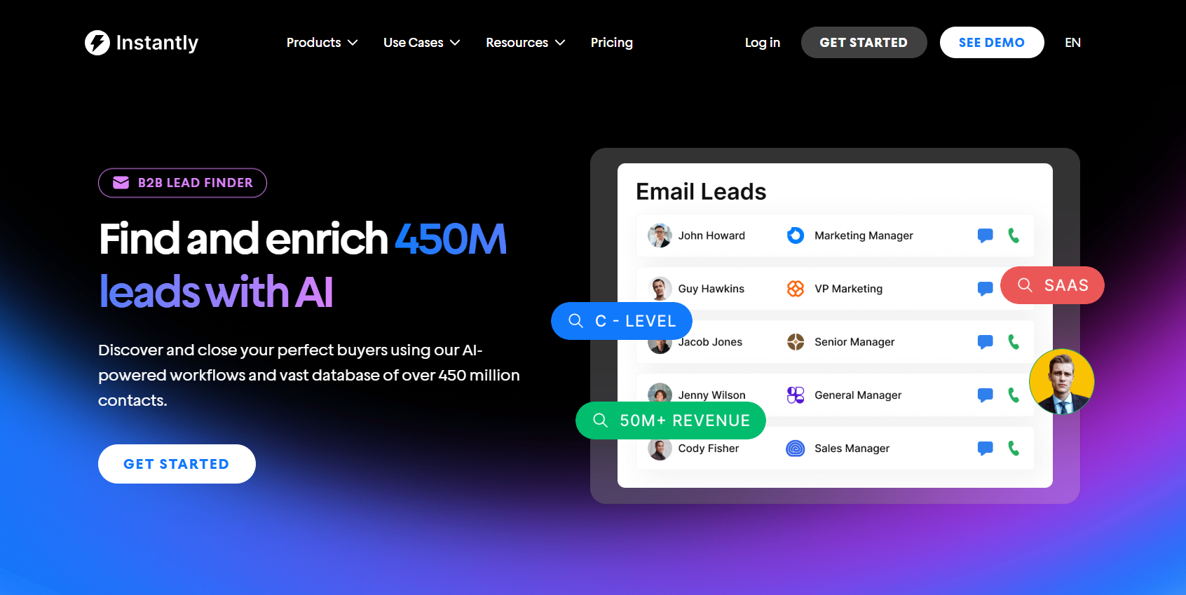 instantly sales prospecting