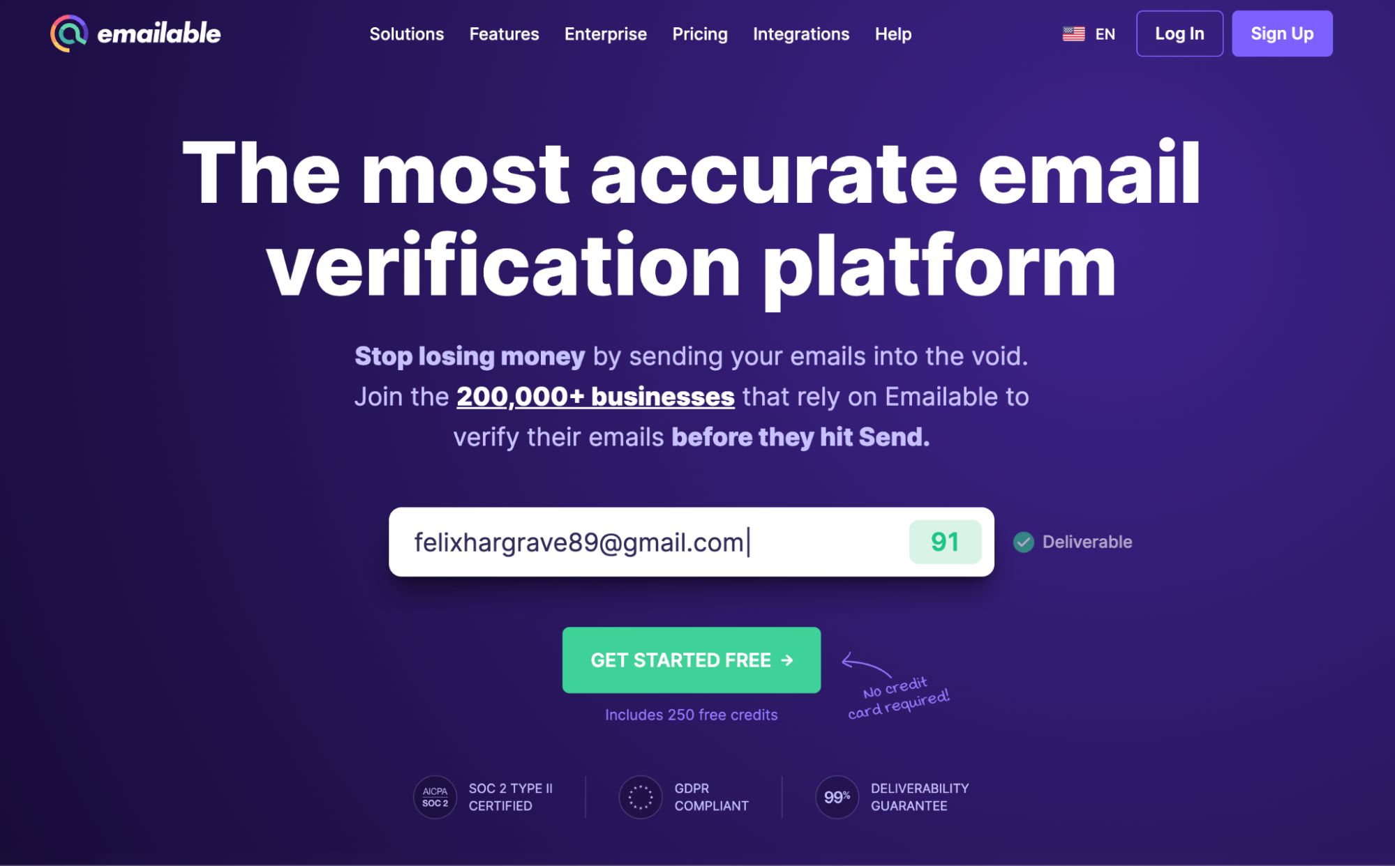 emailable email verification service