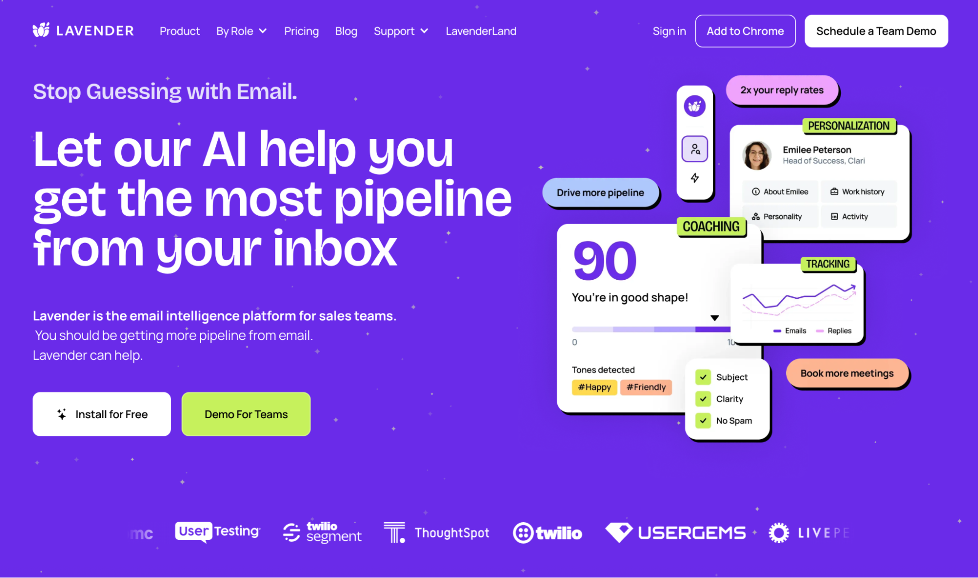 lavender ai tool for cold email outreach
