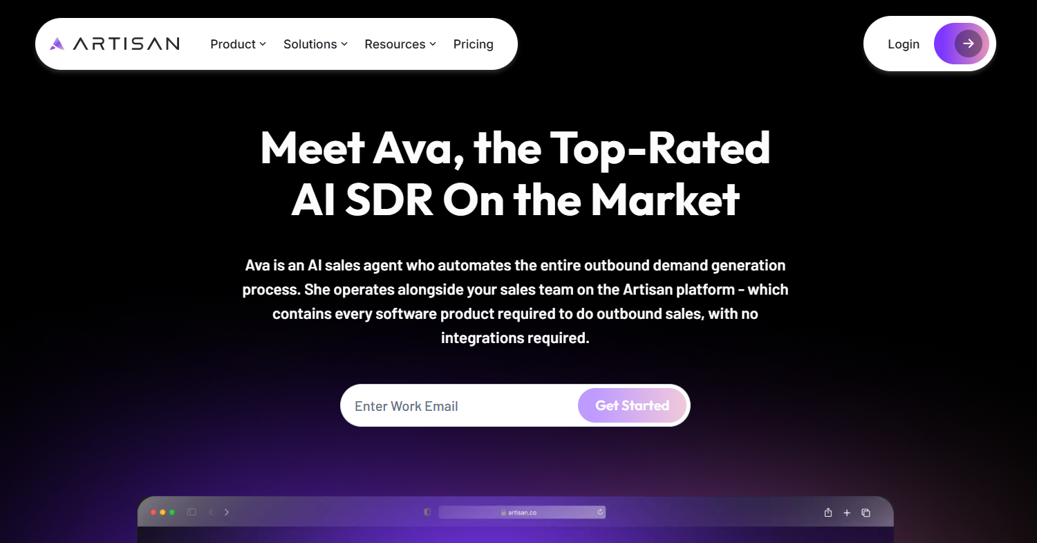 artisan ava ai sales agent