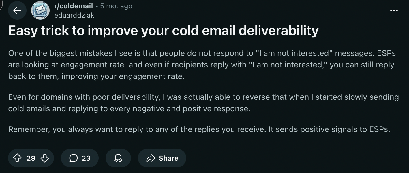 cold email deliverability best practices