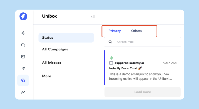 instantly unibox alterrnate domains