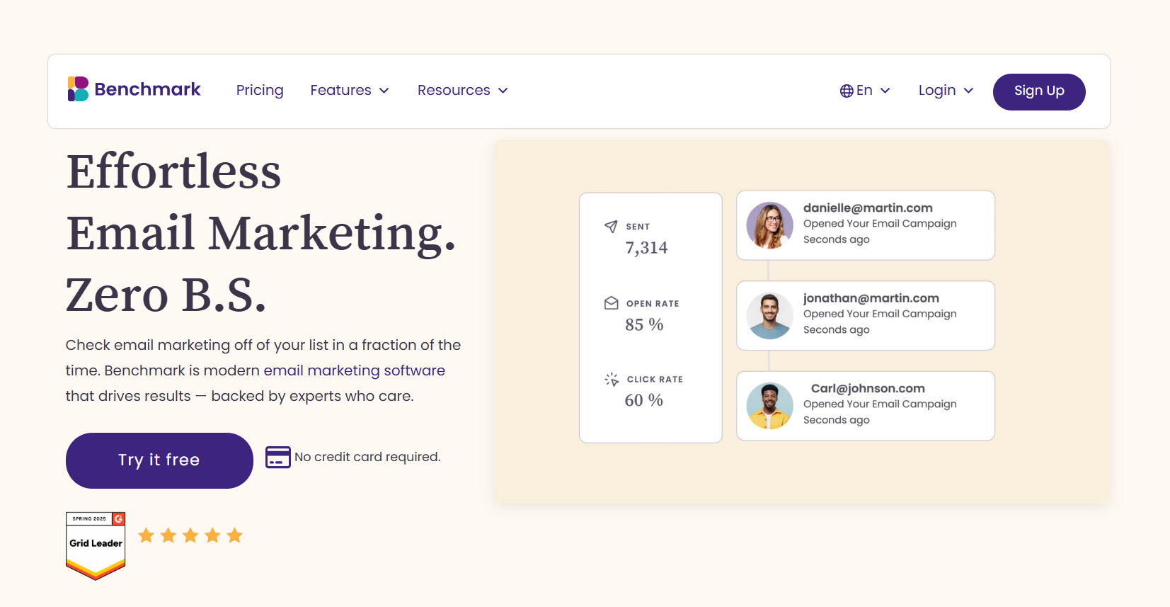 benchmark email marketing tool