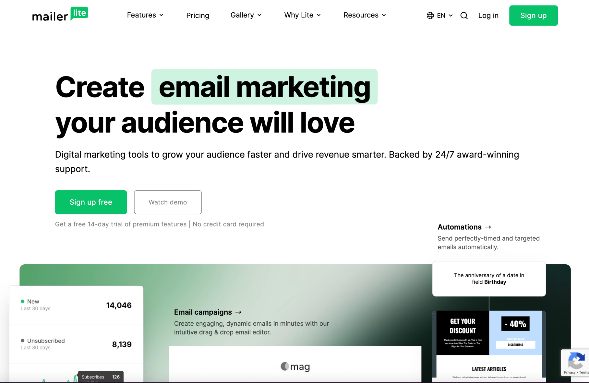 mailerlite email marketing tool for small business