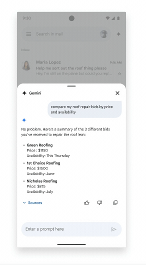 gemini ai side panel