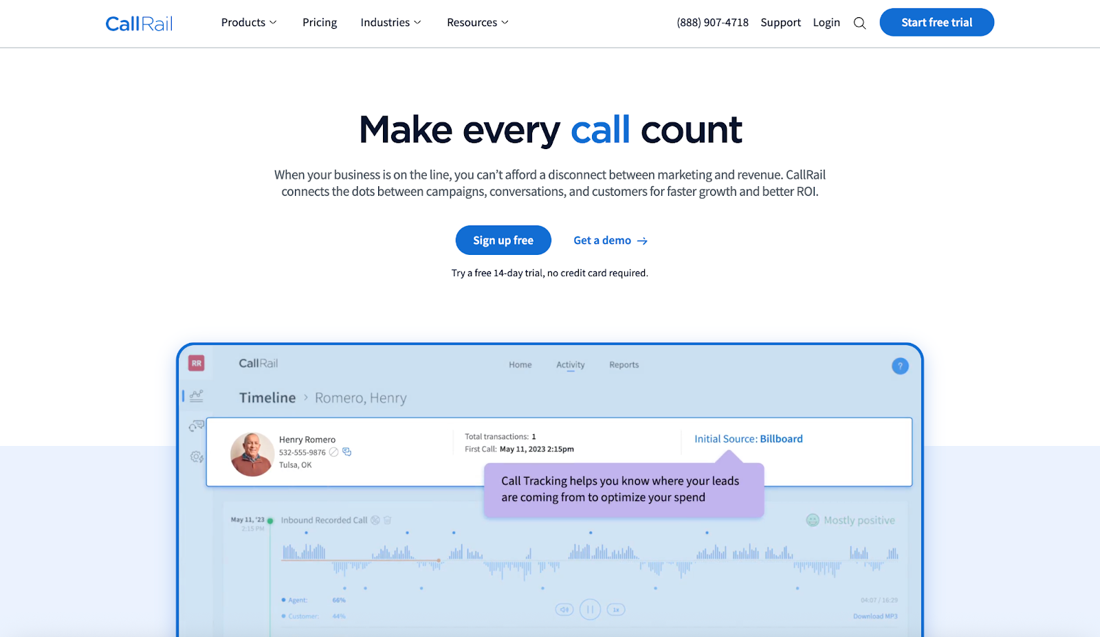 callrail outbound sales tool