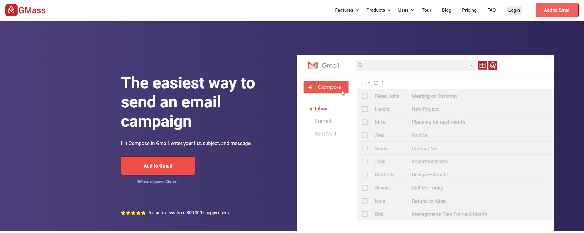 gmass easy to use email outreach tool
