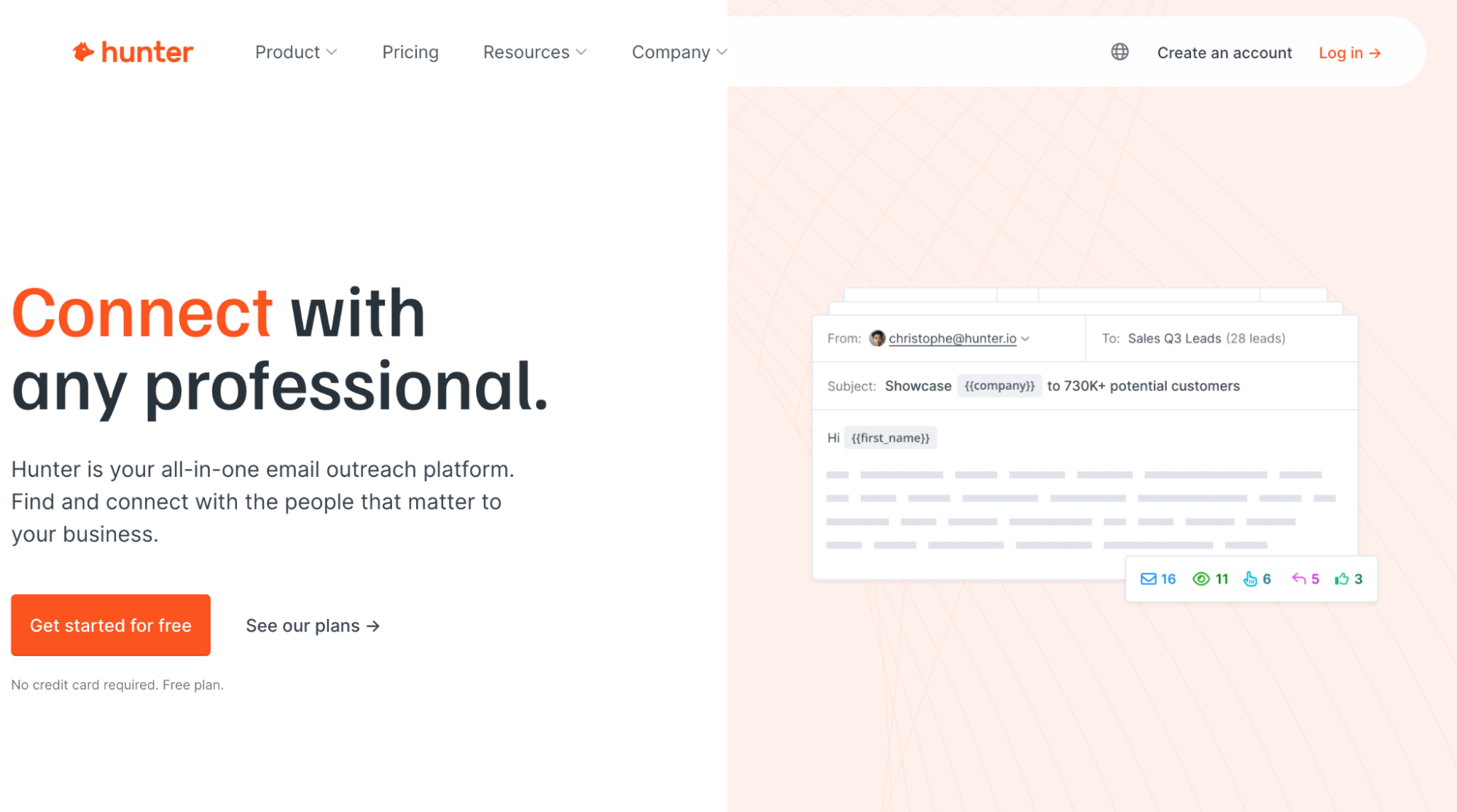 hunter business email finder tool