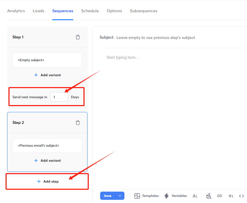 instantly cold email sequences