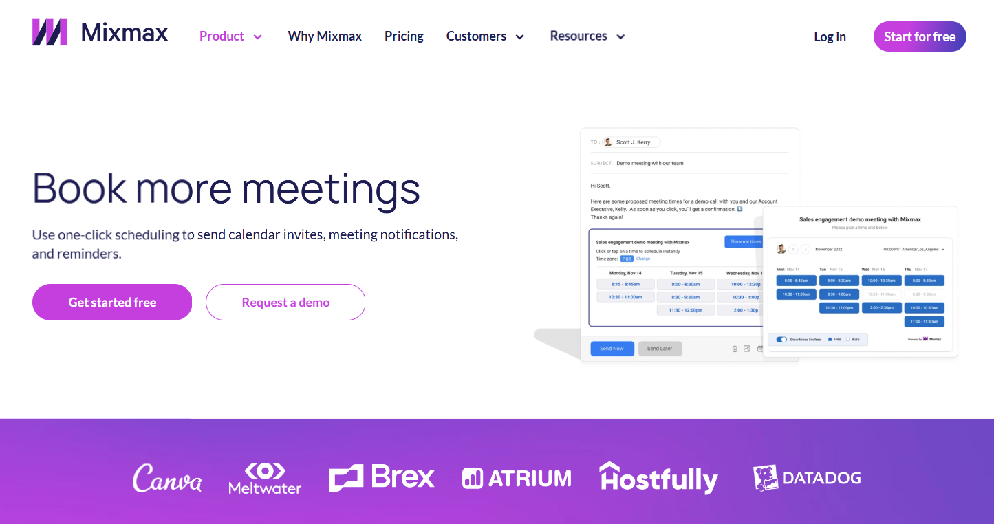 mixmax email scheduling software