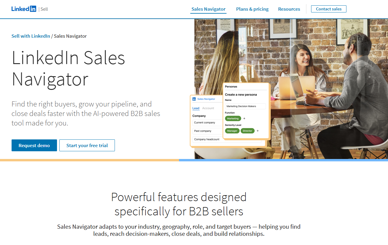 linkedin sales navigator b2b lead provider